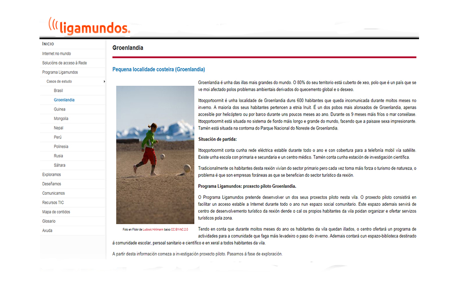 Descripción da situación de partida do caso de estudo en Groenlandia.